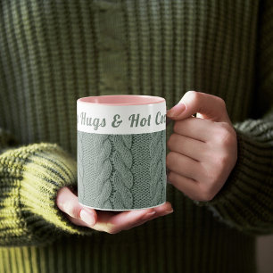 Angepasster gemütlicher, grüner Winter   Hugs & Ho Tasse