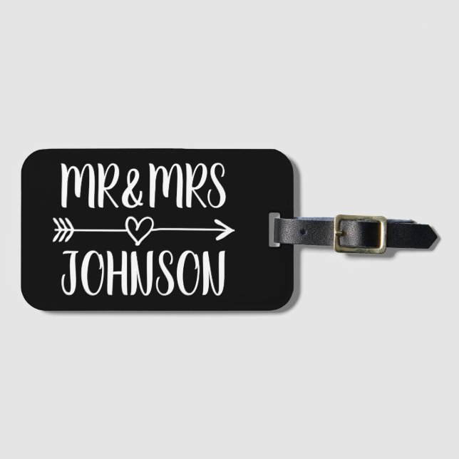 Angepasster Herr und Frau Gepäckanhänger für Neuve (Vorderseite (Horizontal))