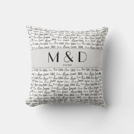 Angepasster Herr und Frau Wedding Pillow Kissen