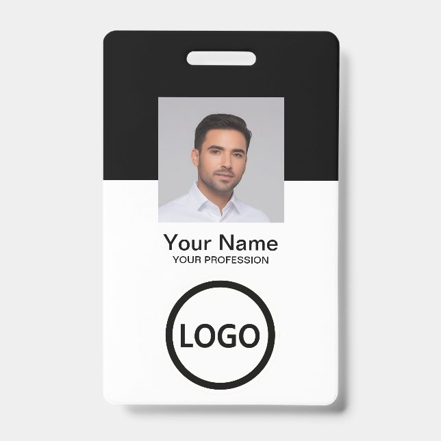Angepasster Mitarbeiter Moderner ID-Karte QR-Code Ausweis (Vorderseite)