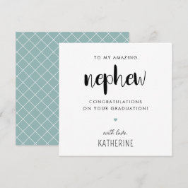 Angepasster moderner und Niedlicher Nephew-Abschlu Karte