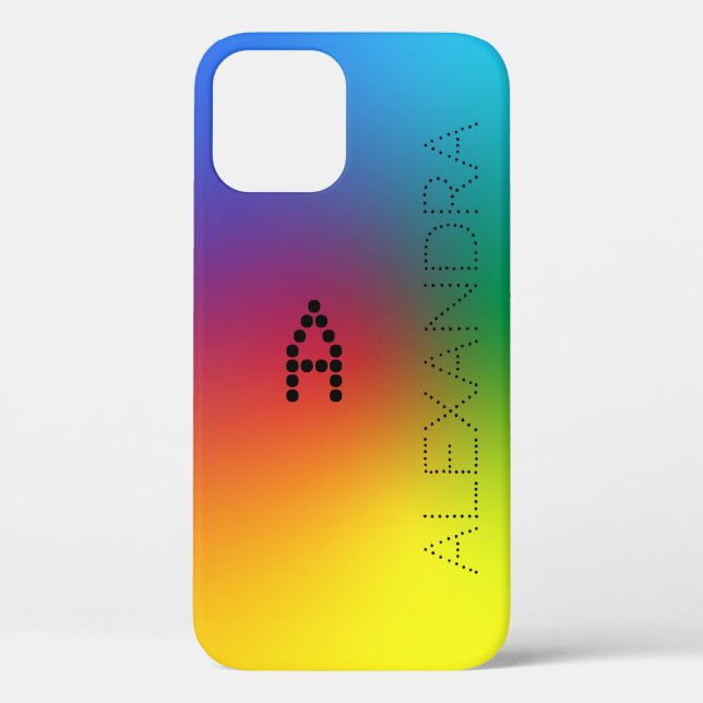 Angepasster Name & Monogram Trendy Schriftart, Reg Case-Mate iPhone Hülle (Rückseite)