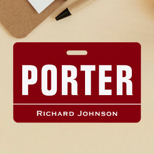 Angepasster Name Porter Ausweis