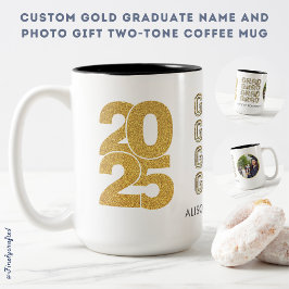 Angepasster Name und zweiteiliges Geschenk für Fot Zweifarbige Tasse