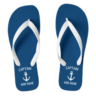 Angepasster nautischer Ankerbootkapitän Flip Flops