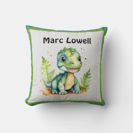 Angepasster Niedlicher Dinosaurier mit Namenswurfk Kissen