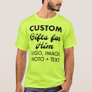 Angepasster personalisierter Männersicherheitsgrün T-Shirt