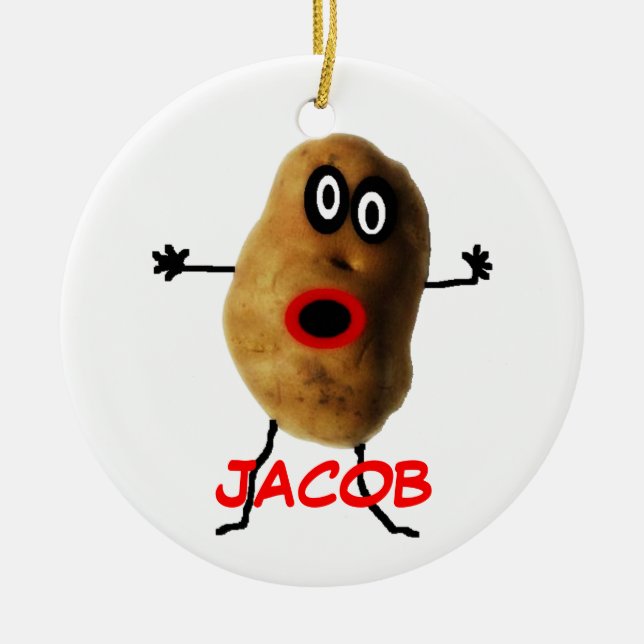 Angepasster Potato-Cartoon Keramikornament (Vorne)