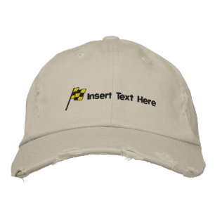 Angepasster Racing-Flag-bestickter Hut