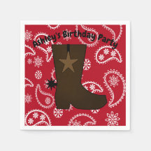 Angepasster Red Bandana Cowboy Boot