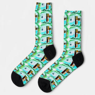 Angepasster Retro Vintage Camper Socken
