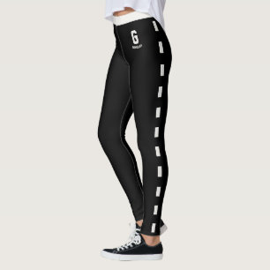 Angepasster Urlaub Schwarzes Neutrales Muster Mono Leggings