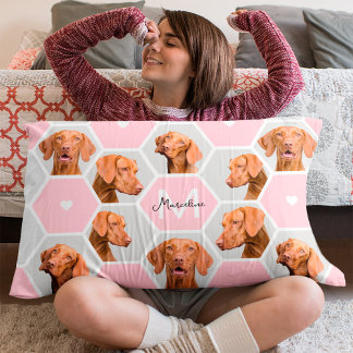 Angepasstes 10 Pet Hund Foto Collage Monogramm Pin Dekokissen