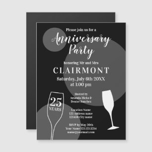 Angepasstes 25. Hochzeitstag Magneteinladung