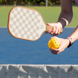 Angepasstes, beigefarbenes Muster Pickleball Schläger