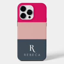 Angepasstes Drei-Farben-Block Rosa Himbeere grau
