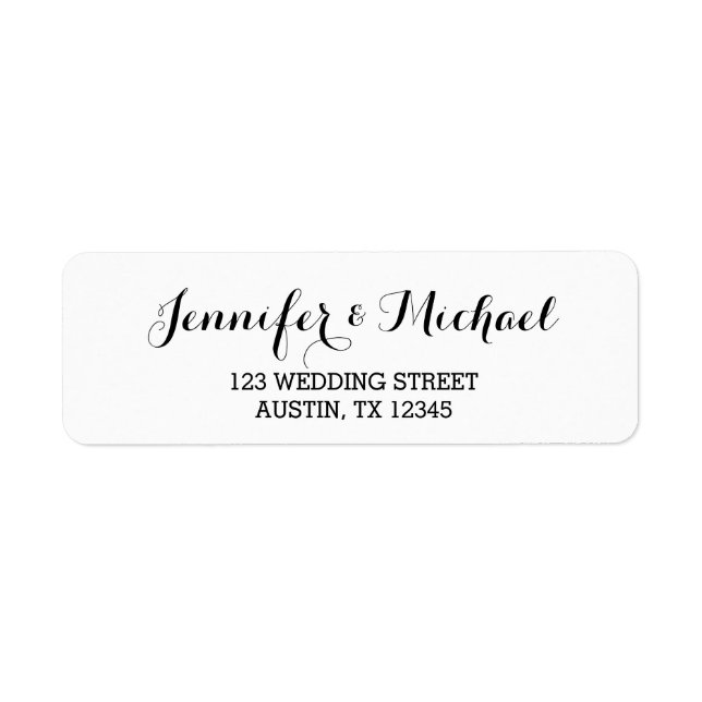 Angepasstes Elegantes Skriptaufgabenaufkleberetike (Vorne)