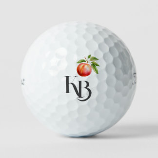 Angepasstes Farbpfirsichpfirsichmonogramm Titleist Golfball