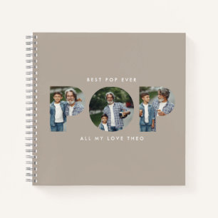 Angepasstes Foto "Best Pop Ever" beige Notizbuch