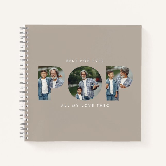 Angepasstes Foto "Best Pop Ever" beige Notizbuch (Vorderseite)