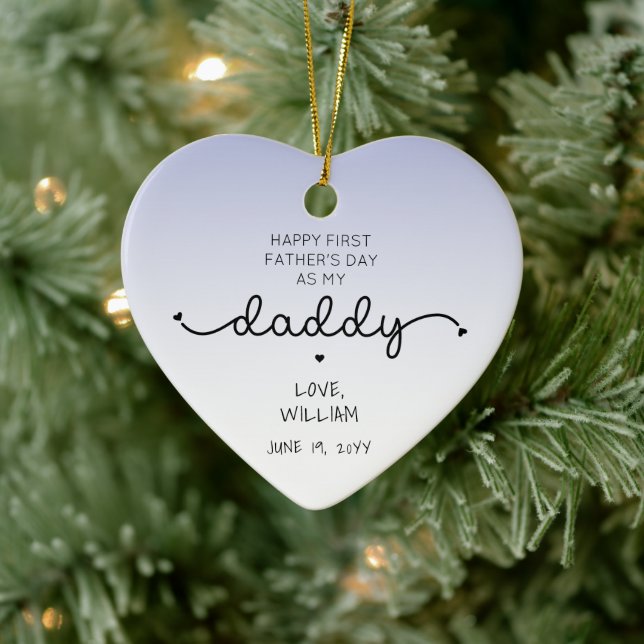 Angepasstes Geschenk des ersten Vaters NeuDaddy Ke Keramik Ornament (Baum)