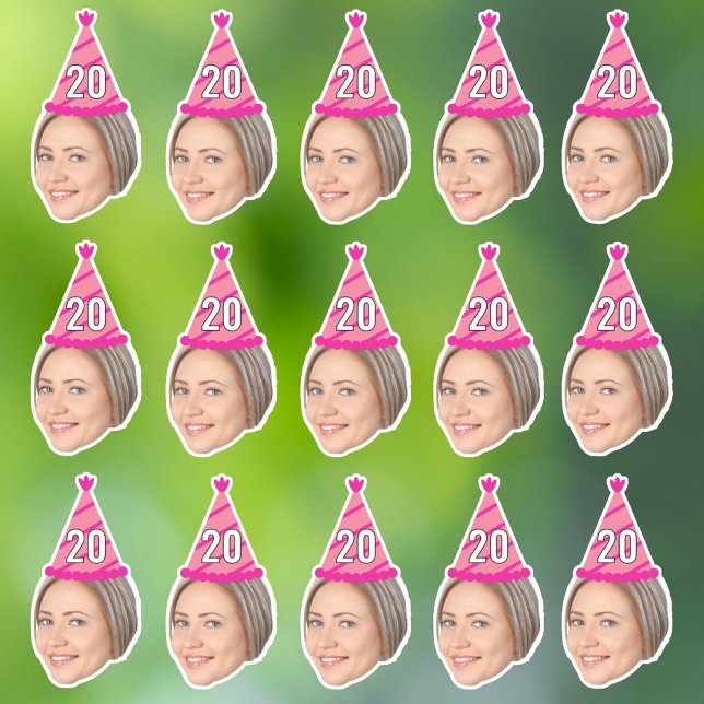 Angepasstes Gesicht 20. 30. 40. 50. 60. 70. Geburt Aufkleber (Von Creator hochgeladen)