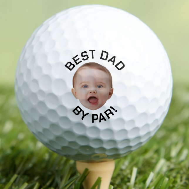 Angepasstes Gesicht Bester Vater nach Par New Dad  Golfball (Von Creator hochgeladen)