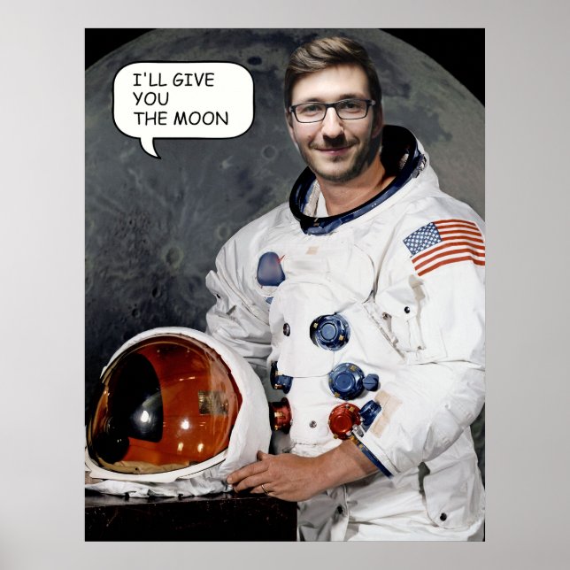 Angepasstes Gesicht in Lochasterplakat Poster (Vorne)