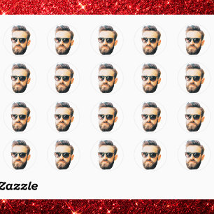 Angepasstes Gesicht Runder Aufkleber