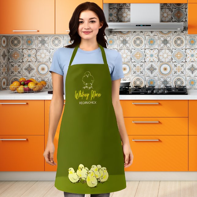 Angepasstes grünes Veganes Kichchen Schürze (Von Creator hochgeladen)