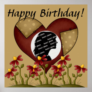 Angepasstes Heart Birthday Poster