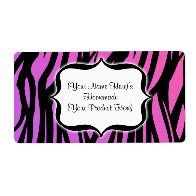 Angepasstes Hot-Zebra-Label (Vorne)