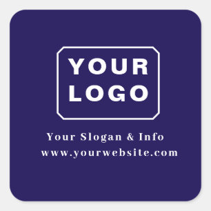 Angepasstes Ihr Logo Stylisches Minimal Business-L Quadratischer Aufkleber