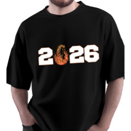 Angepasstes Jahr des Feuerpferdes 2026 Neues Jahr T-Shirt