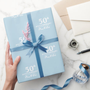 Angepasstes Jubiläum modern und minimalistisch Geschenkpapier