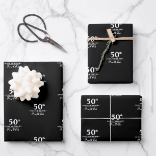Angepasstes Jubiläum modern und minimalistisch Geschenkpapier Set