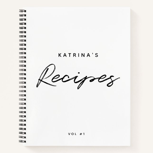 Angepasstes, modernes, Minimalistisches Skriptreze Notizbuch (Vorderseite)