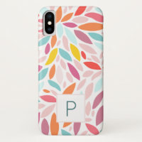 Angepasstes modernes Monogramm Aquamarin rosa