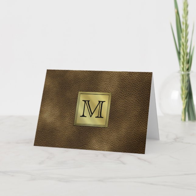 Angepasstes Monogramm-Bild gedruckt. Braun. (Vorderseite)