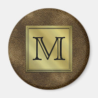 Angepasstes Monogramm-Bild gedruckt. Braun.