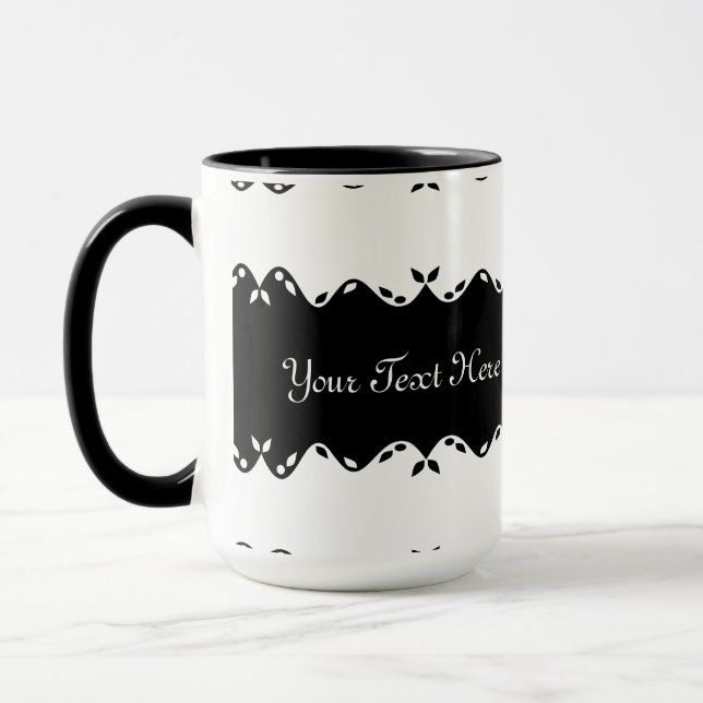 Angepasstes Monogramm-Design Tasse (Links)