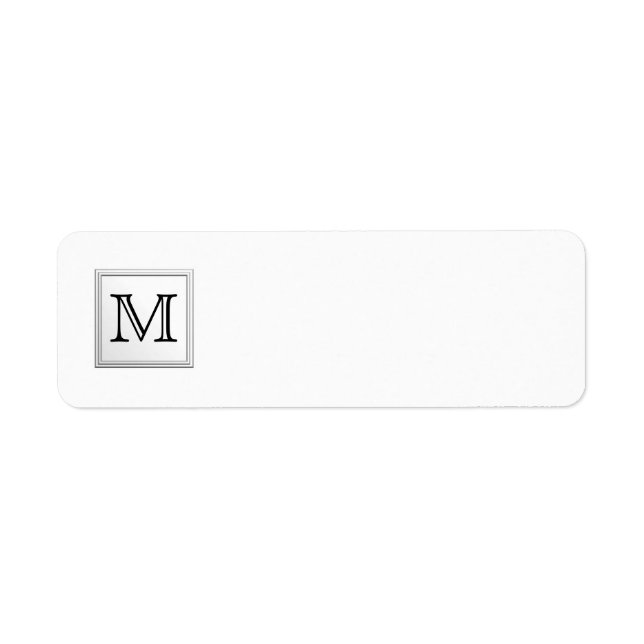 Angepasstes Monogramm gedruckt. Schwarz und Weiß. (Vorne)