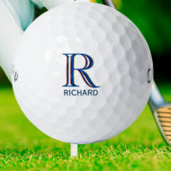 Angepasstes Monogramm mit drei Ebenen mit Vorname Golfball