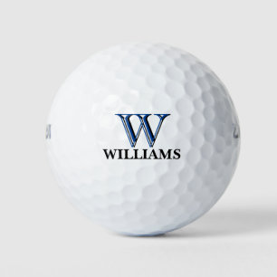 Angepasstes Monogramm mit drei Ebenen mit Vorname  Golfball