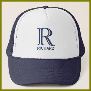 Angepasstes Monogramm mit drei Ebenen mit Vorname Truckerkappe