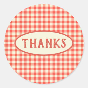 Angepasstes Muster für Vintages rotes Karton Runder Aufkleber