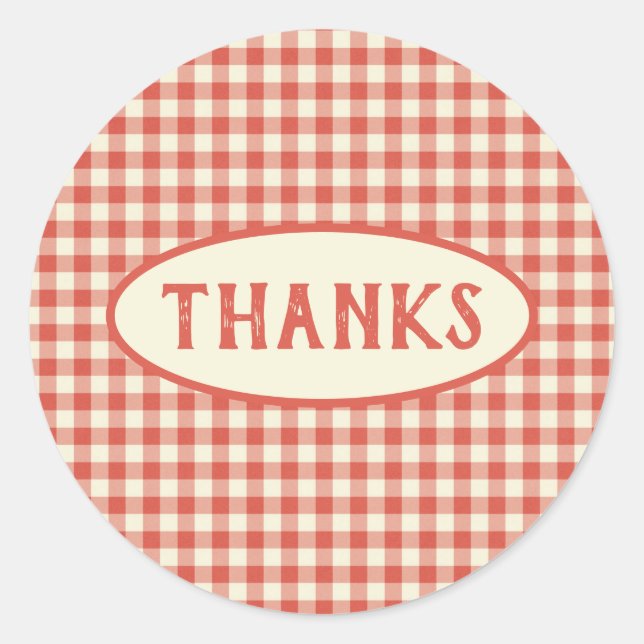 Angepasstes Muster für Vintages rotes Karton Runder Aufkleber (Vorderseite)