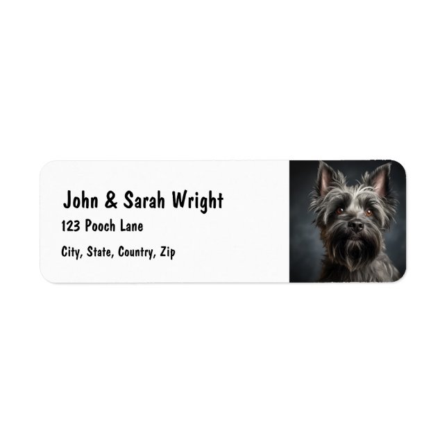 Angepasstes Niedliches Cairn Terrier-Dosenlabel (Vorne)