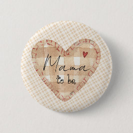 Angepasstes niedliches rustikales Herz Tartan Must Button