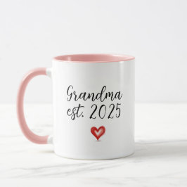Angepasstes Oma Geschenk, Neu Oma, Est. 2025 Tasse